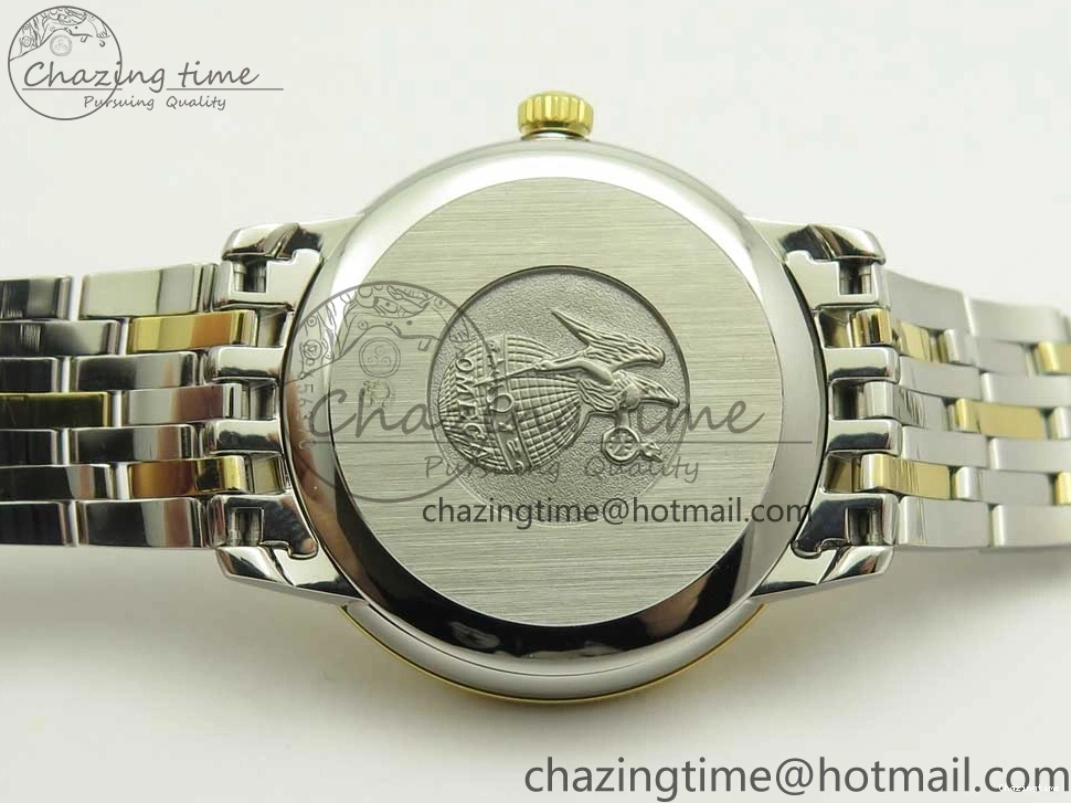 0106 Attractive De Ville Prestige Ladies 32.7mm SS MKF 1:1 Best Edition White Dial Roman Markers on SS YG Bracelet MIYOTA 7965